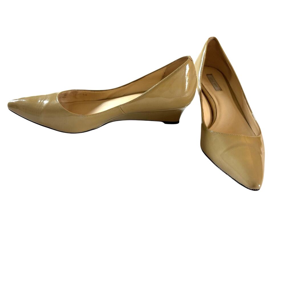 Cole Haan Emory Luxe Grand.Os Wedge Women's Size 8.5B Beige Patent Leather